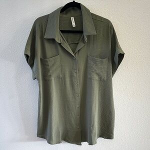 Zenana Outfitters Olive Green Blouse